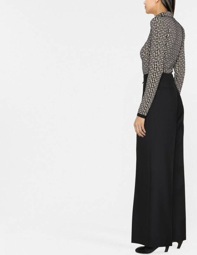 Givenchy Pantalon met wijde pijpen Zwart