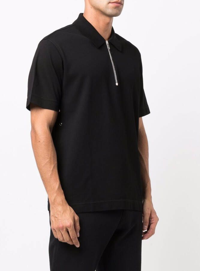 Givenchy Poloshirt met ritsdetail Zwart