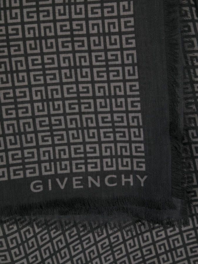 Givenchy Sjaal met monogramprint Zwart