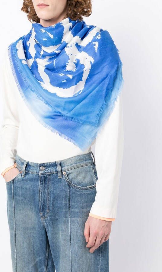 Givenchy Sjaal met patroon Blauw