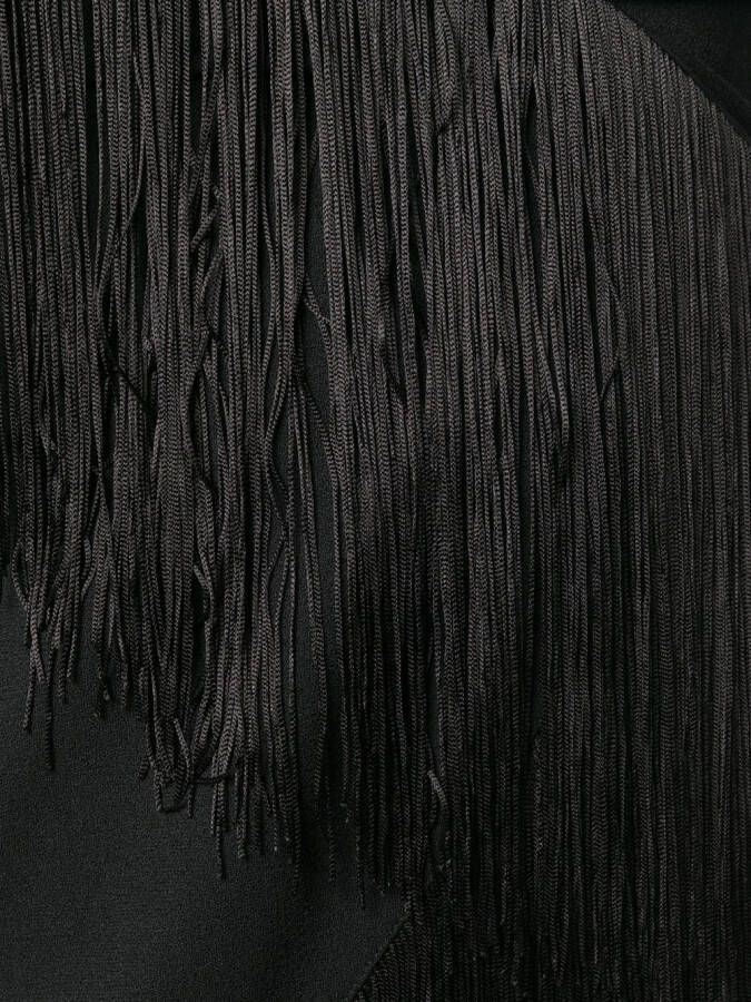Givenchy Slipdress met waterval franje Zwart