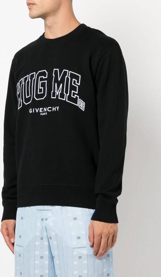 Givenchy Sweater met geborduurde tekst Zwart
