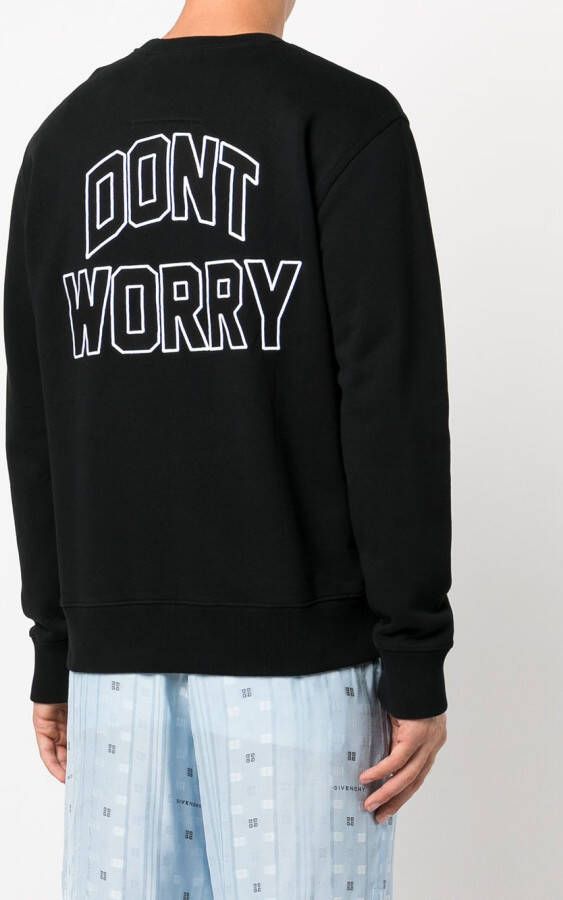 Givenchy Sweater met geborduurde tekst Zwart