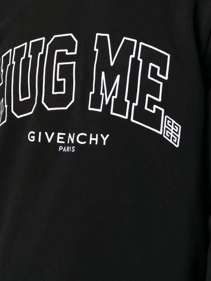 Givenchy Sweater met geborduurde tekst Zwart