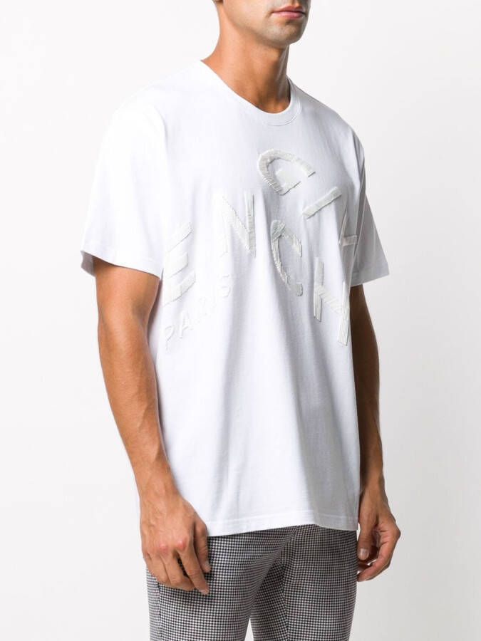 Givenchy T-shirt met geborduurd logo Wit