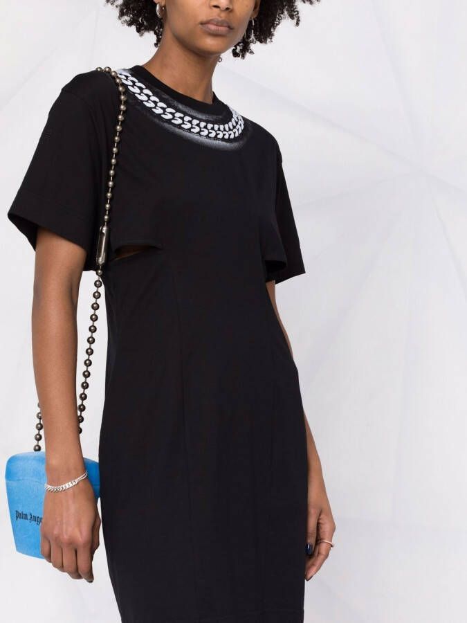 Givenchy T-shirtjurk met kettingprint Zwart