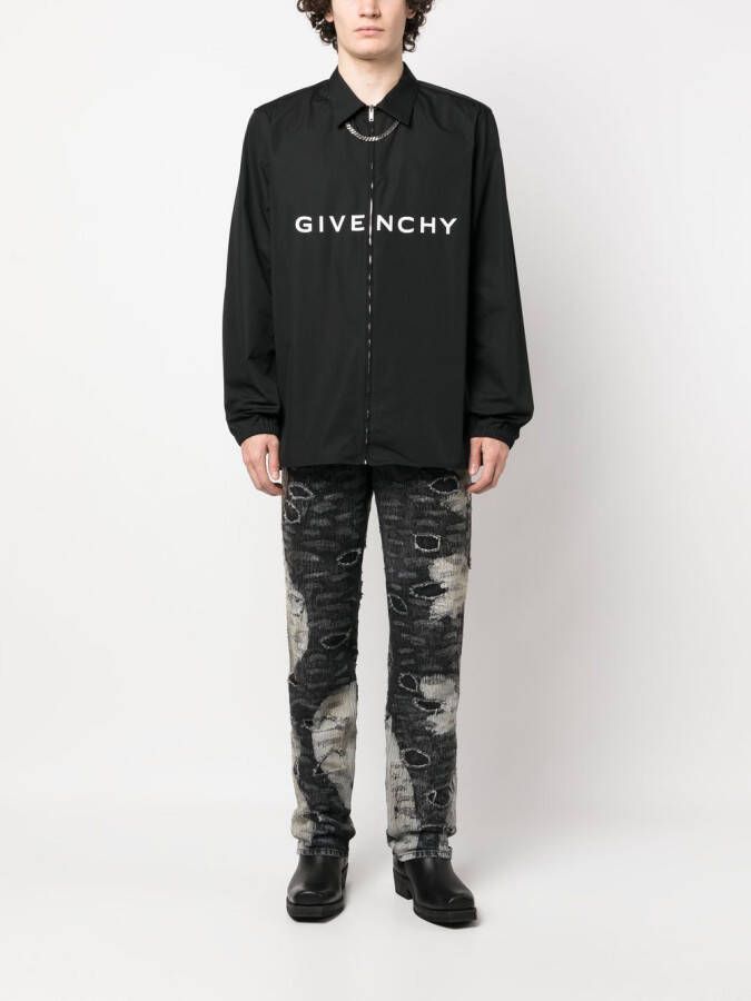 Givenchy Overhemd met logoprint Zwart