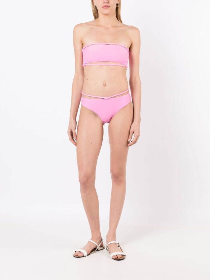 Gloria Coelho Bikinislip met tailleband Roze