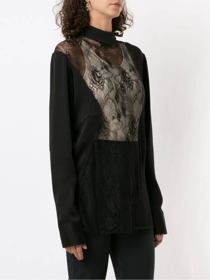 Gloria Coelho Blouse van crêpe Zwart