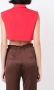 Gloria Coelho Cropped poloshirt Rood - Thumbnail 4