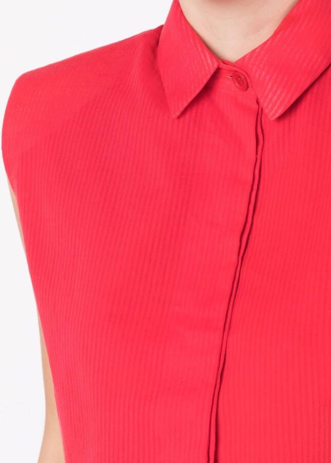 Gloria Coelho Cropped poloshirt Rood