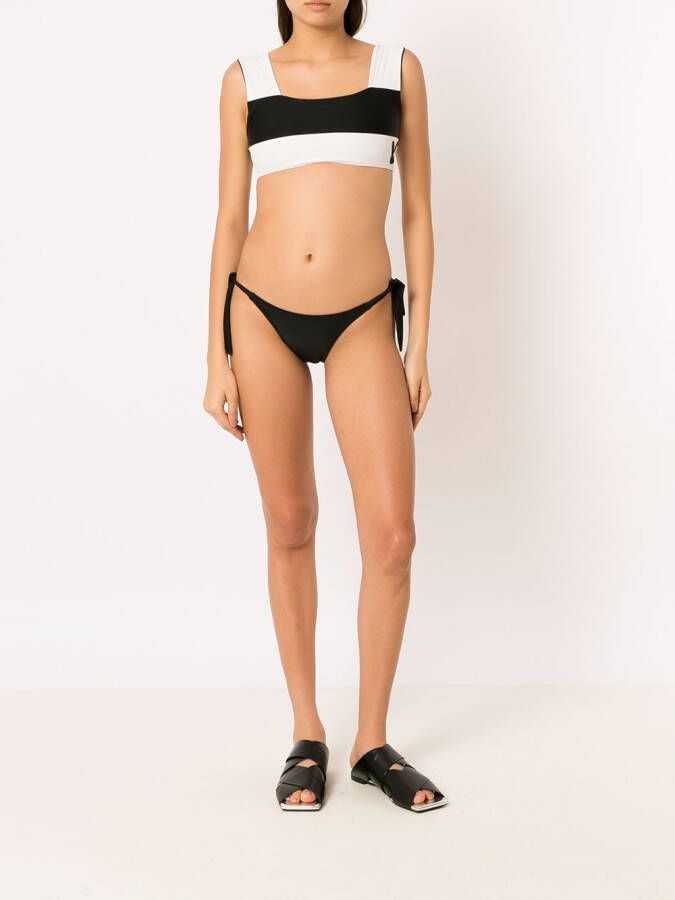 Gloria Coelho Geometrische bikinitop Zwart
