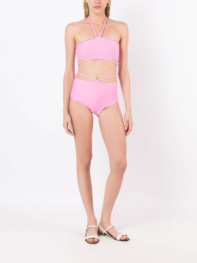 Gloria Coelho High waist bikinislip Roze
