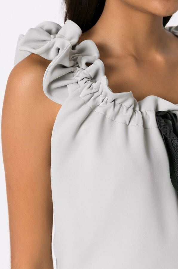 Gloria Coelho Jurk met gesmockte hals Grijs
