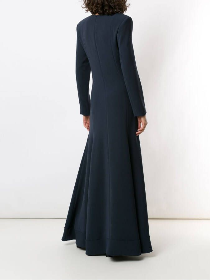 Gloria Coelho Maxi-jurk met lange mouwen Blauw