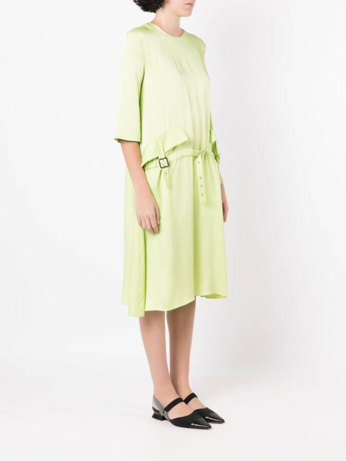 Gloria Coelho Midi-jurk met korte mouwen Groen