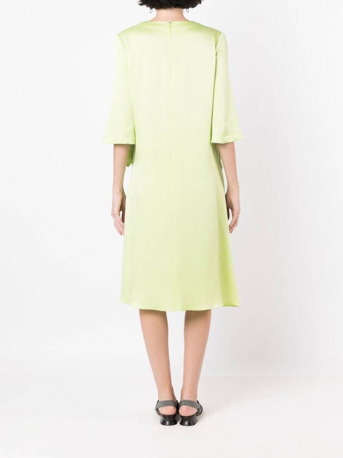 Gloria Coelho Midi-jurk met korte mouwen Groen