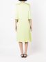 Gloria Coelho Midi-jurk met korte mouwen Groen - Thumbnail 4