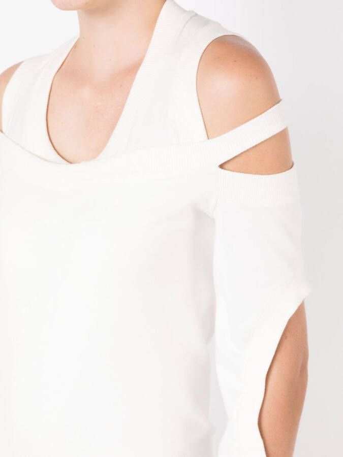 Gloria Coelho Midi-jurk met uitgesneden detail Wit