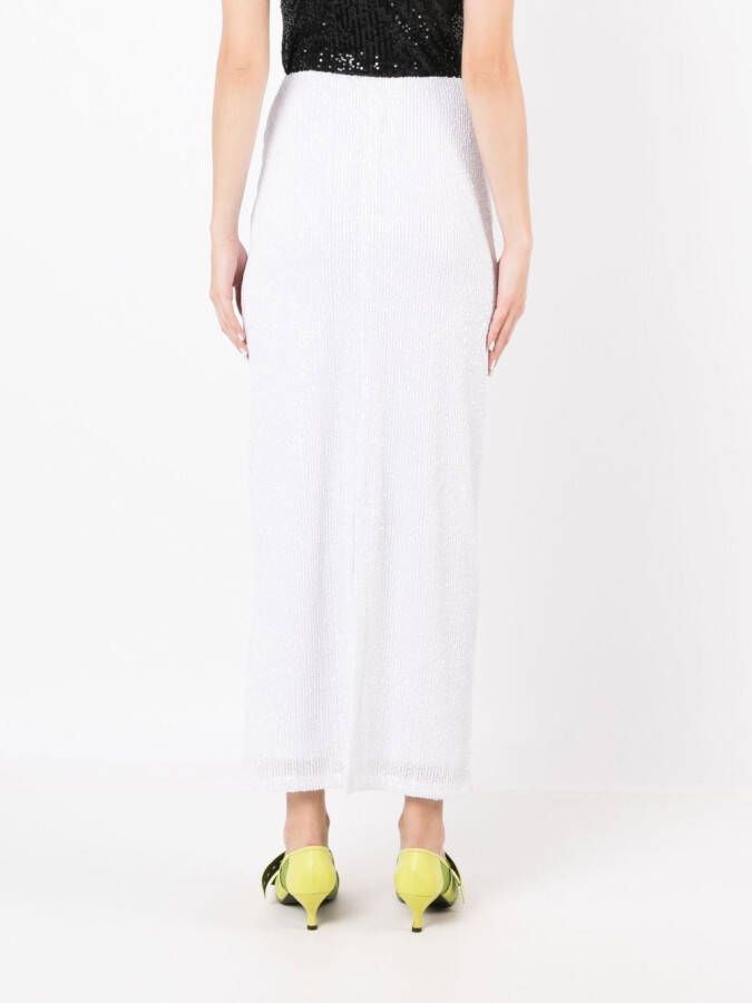 Gloria Coelho Midi-rok met pailletten Wit