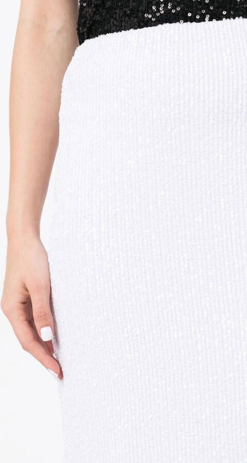 Gloria Coelho Midi-rok met pailletten Wit
