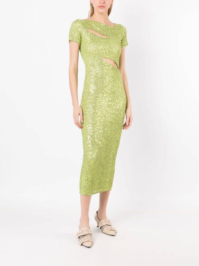 Gloria Coelho Mini-jurk verfraaid met pailletten Groen