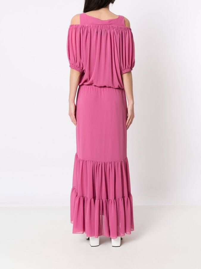 Gloria Coelho Off-shoulder jurk Roze