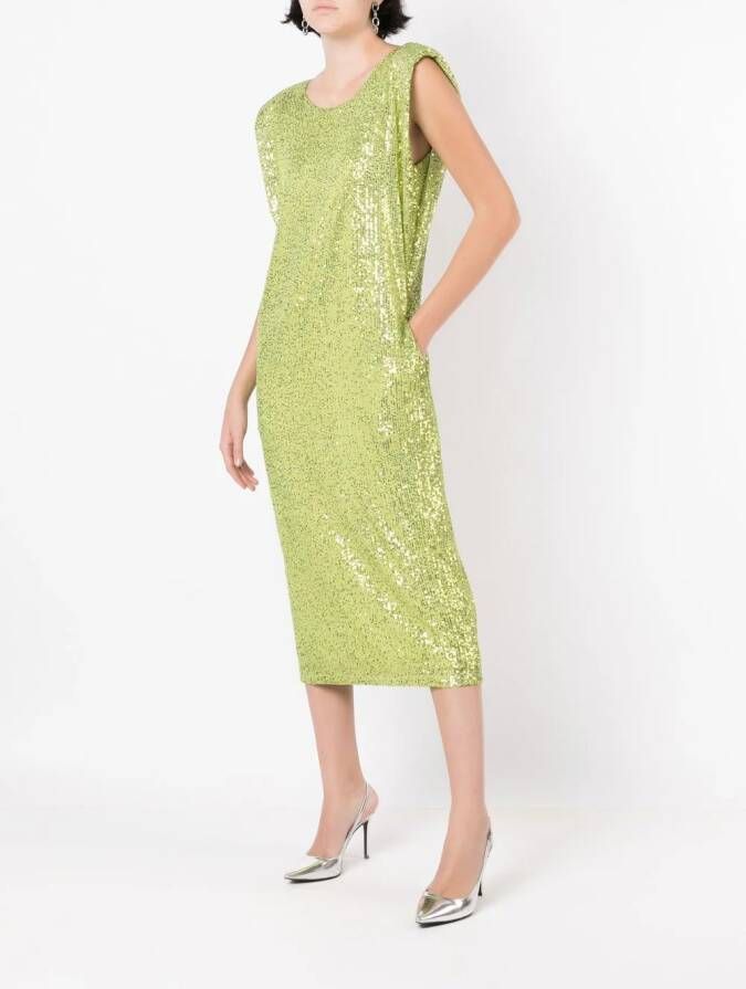 Gloria Coelho Shiftjurk met pailletten Groen