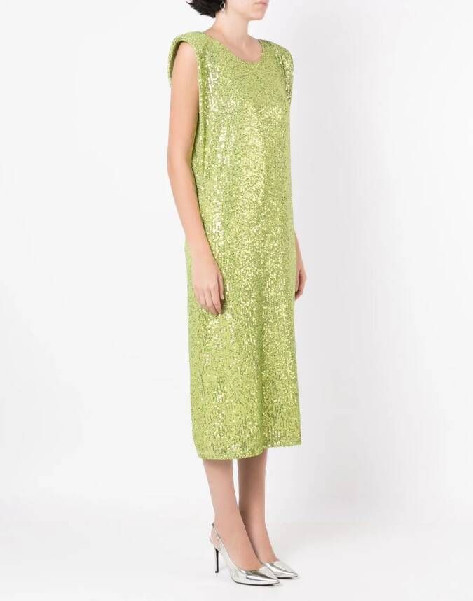 Gloria Coelho Shiftjurk met pailletten Groen