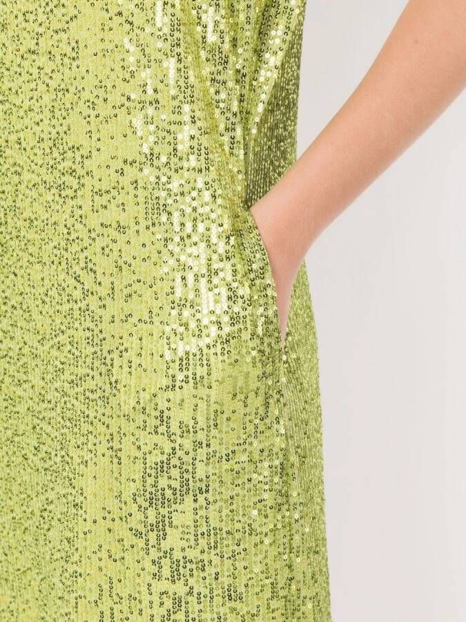 Gloria Coelho Shiftjurk met pailletten Groen