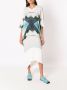 Gloria Coelho T-shirtjurk met fotoprint Wit - Thumbnail 1