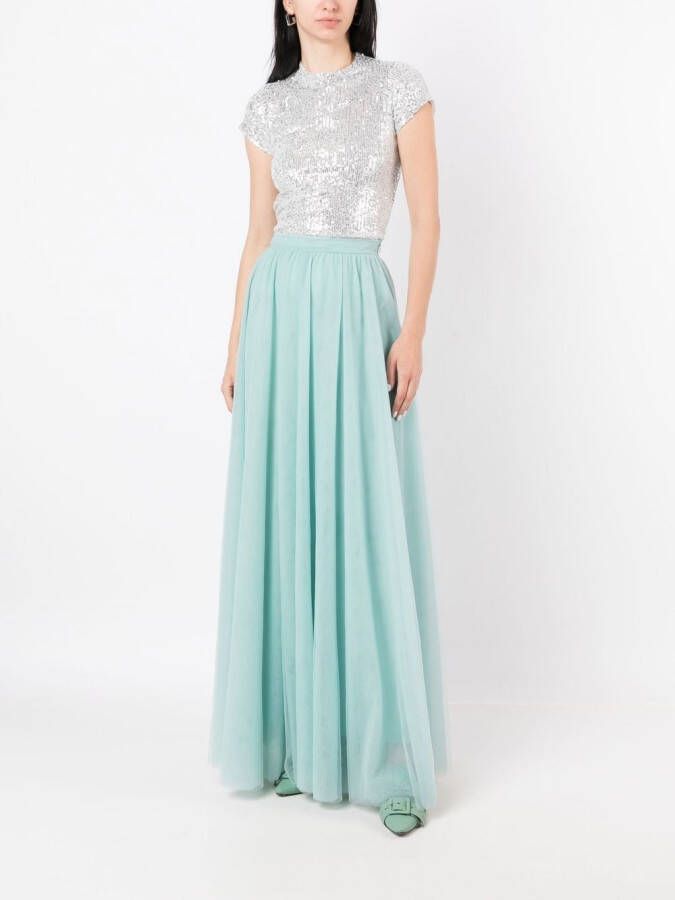 Gloria Coelho Tulen maxi-rok Groen