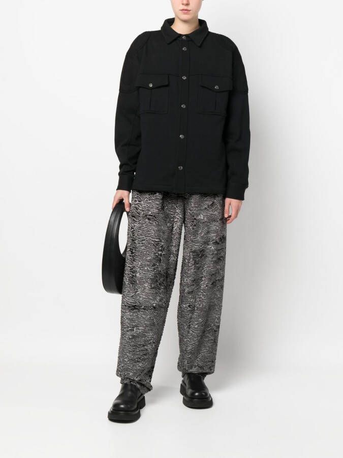 GmbH Broek met grafische print Grijs