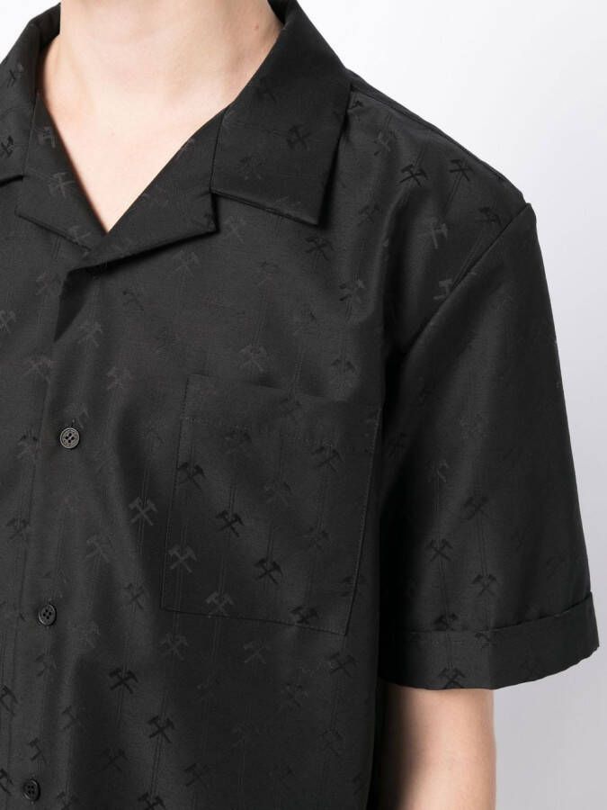 GmbH Overhemd met logoprint Zwart