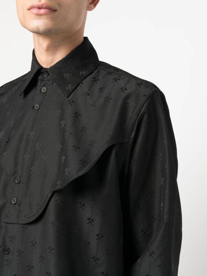 GmbH Button-up overhemd Zwart