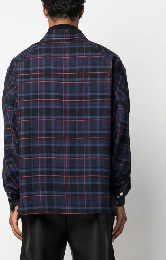 GmbH Geruit overhemd Blauw