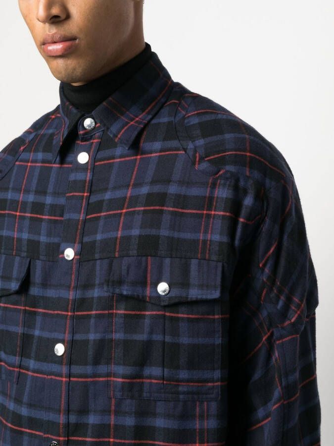 GmbH Geruit overhemd Blauw