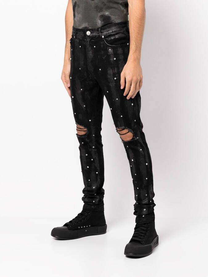 God's Masterful Children Gerafelde jeans Zwart