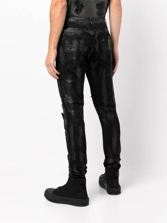 God's Masterful Children Gerafelde jeans Zwart