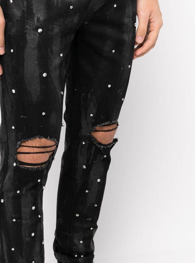 God's Masterful Children Gerafelde jeans Zwart