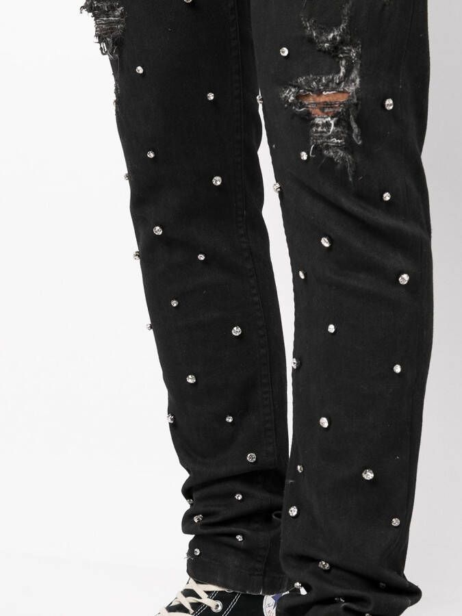 God's Masterful Children Gerafelde jeans Zwart