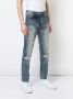 God's Masterful Children gescheurde slim-fit jeans met borduursels Blauw - Thumbnail 3