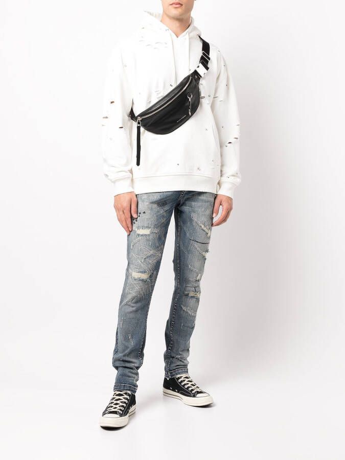 God's Masterful Children Hoodie met gescheurd detail Wit