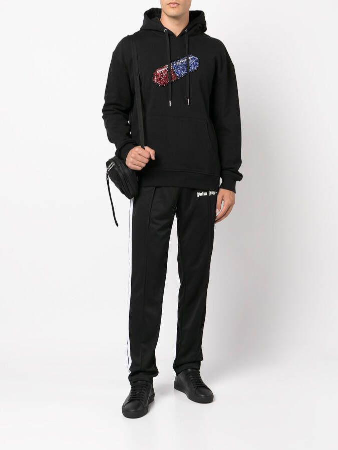God's Masterful Children Hoodie verfraaid met kristallen Zwart