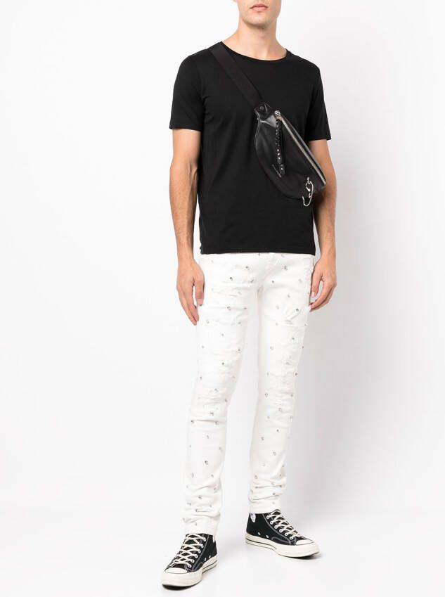 God's Masterful Children Jeans met zirconia Wit