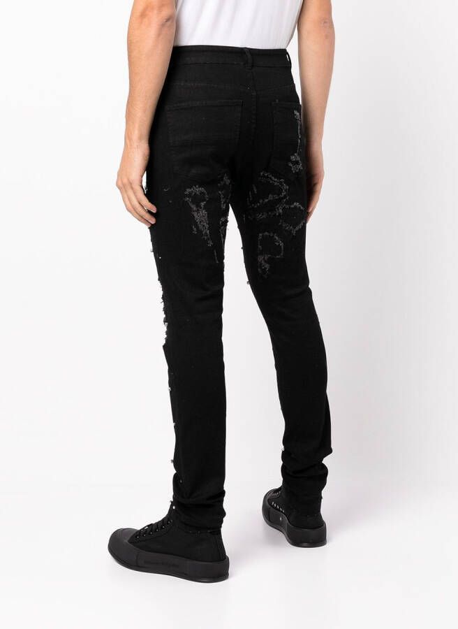God's Masterful Children Jeans verfraaid met kristallen Zwart