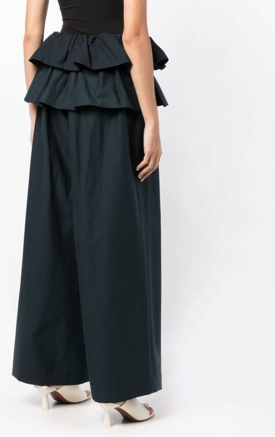 Goen.J Broek met wijde pijpen Blauw