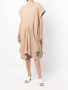 Goen.J Midi-jurk met gedrapeerd detail Bruin - Thumbnail 2