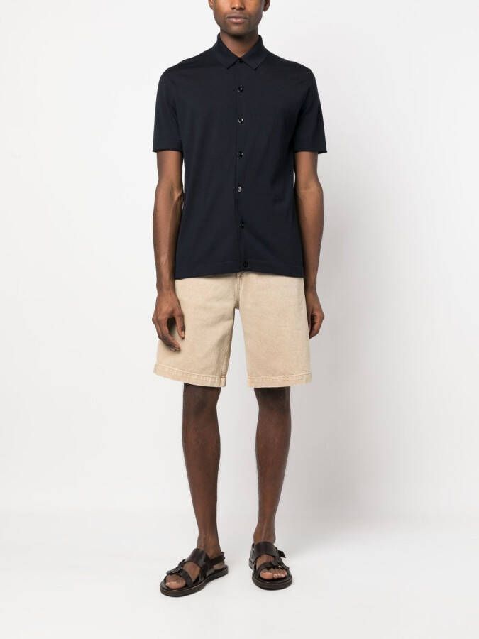 GOES BOTANICAL Poloshirt van merinowol Blauw