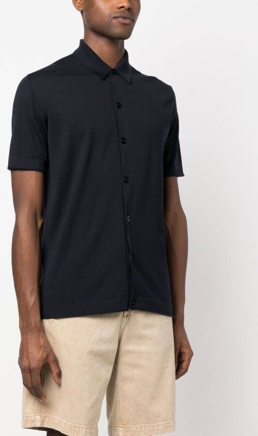 GOES BOTANICAL Poloshirt van merinowol Blauw
